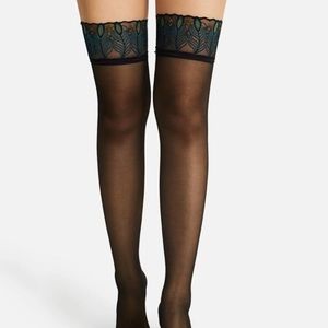 Laced Cuff Knee Highs